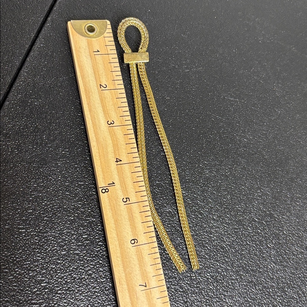 Vintage Elegant Gold Tassel Earrings - Picture 6 of 6